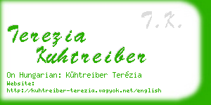 terezia kuhtreiber business card